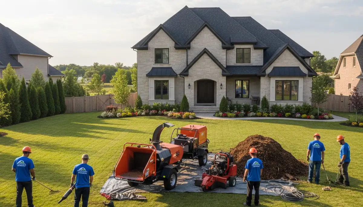 Completed tree removal and yard restoration by professional crew in Aurora, IL