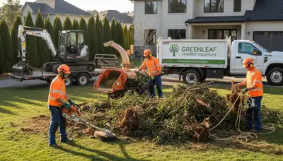 Professional shrub removal service in Aurora, IL clearing overgrown bushes safely and efficiently
