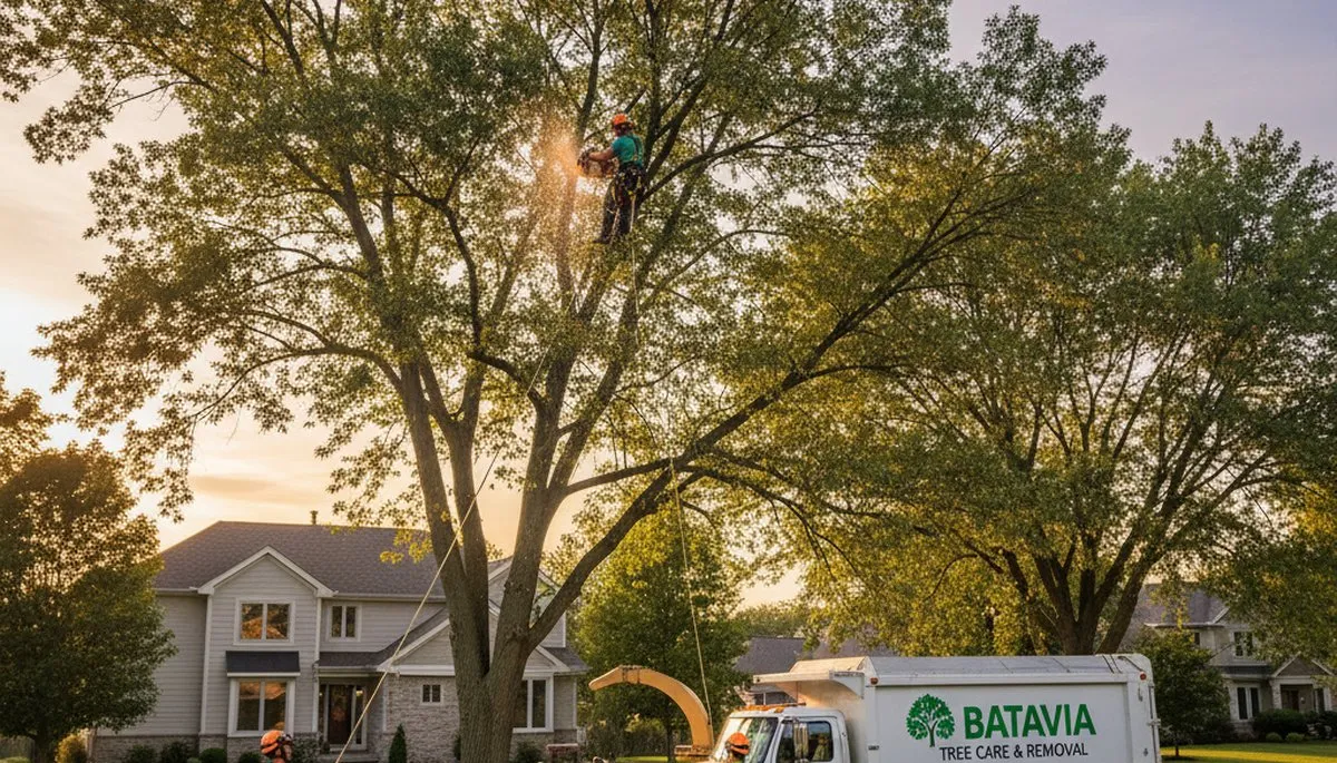 Professional tree removal service in Aurora IL by certified arborists at Tree Services Aurora