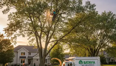 Professional tree removal service in Aurora IL by certified arborists at Tree Services Aurora