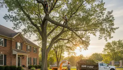 Professional tree removal service in Aurora, IL by local certified arborists