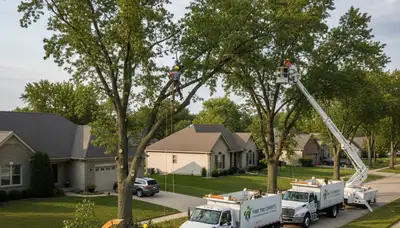 Professional tree removal service in Aurora IL by certified arborists at Tree Services Aurora