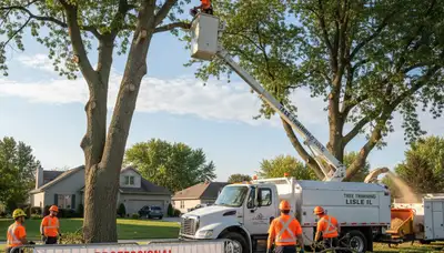 Professional tree removal service in Aurora, IL by certified arborists