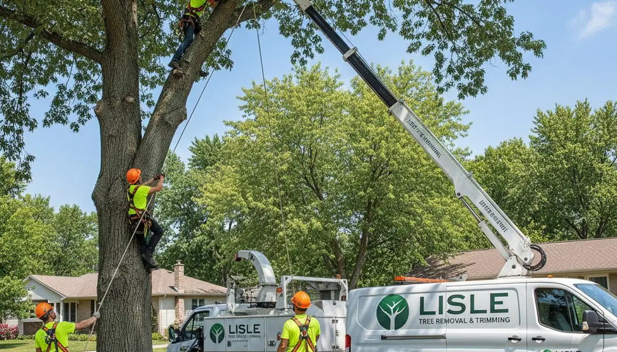 Professional tree removal service in Aurora, IL by local certified arborists