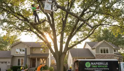Professional tree removal service in Aurora, IL by certified arborists at Tree Services Aurora