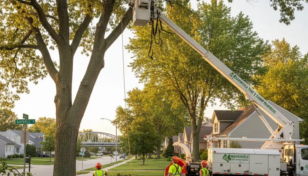 Professional tree removal service in Aurora, IL by certified local arborists