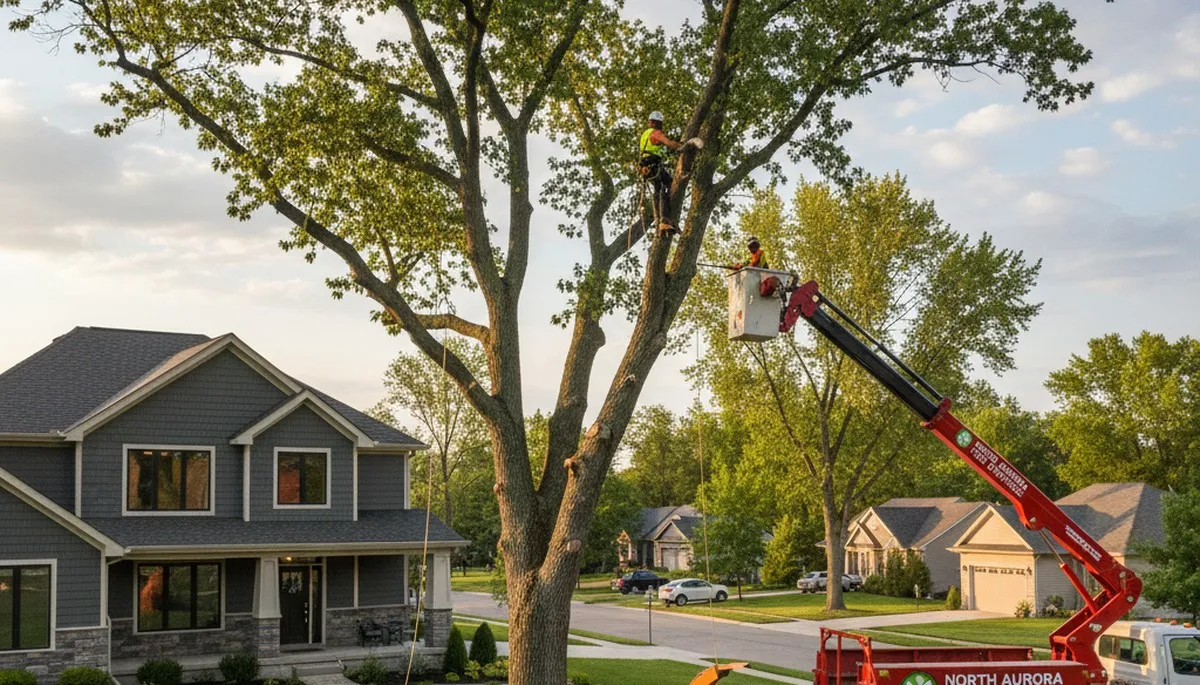 Professional tree removal service in Aurora IL by certified arborists
