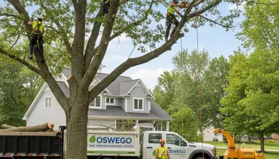 Professional tree removal service in Aurora, IL by certified arborists