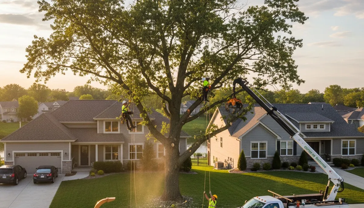Professional tree removal service in Aurora, IL by certified arborists