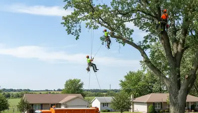 Professional tree removal service in Aurora, IL by certified arborists