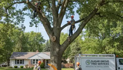 Professional tree removal service in Aurora, IL by certified arborists