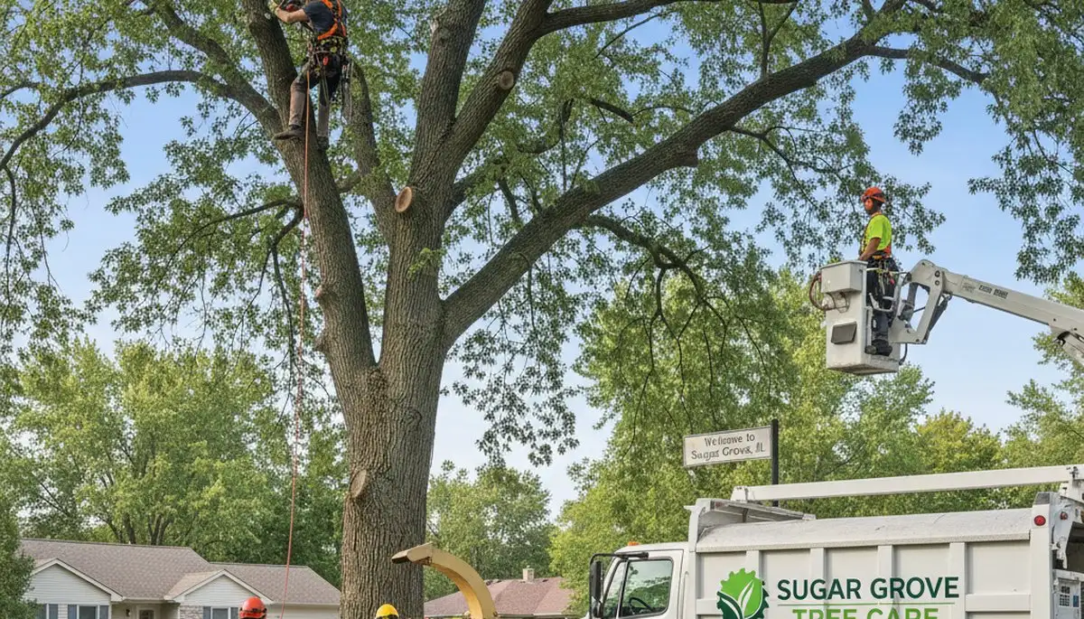 Professional tree removal service in Aurora IL by certified arborists at Tree Services Aurora