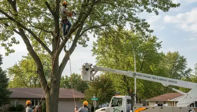 Professional tree removal service in Aurora, IL by certified arborists
