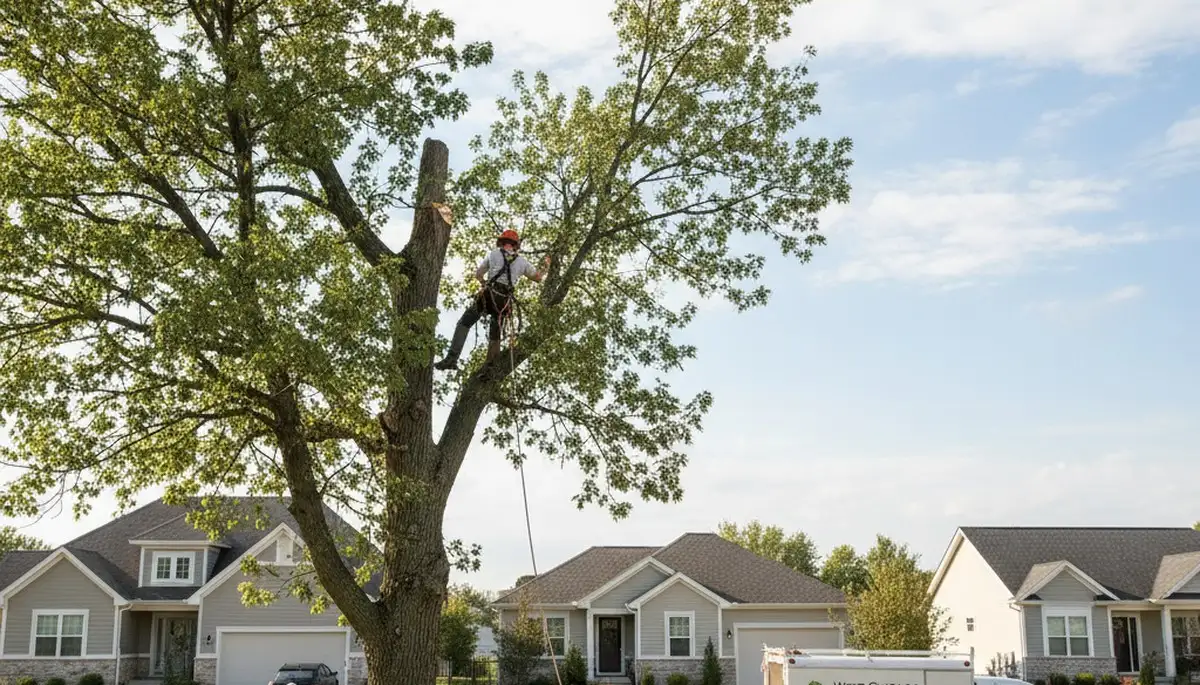 Professional tree removal service in Aurora, IL by certified arborists