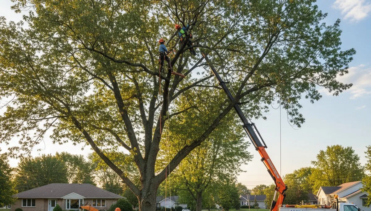 Professional tree removal service in Aurora, IL by certified local arborists