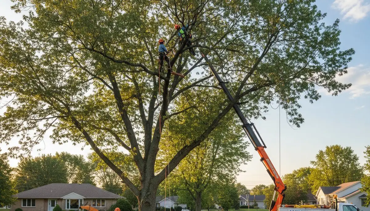 Professional tree removal service in Aurora, IL by certified local arborists